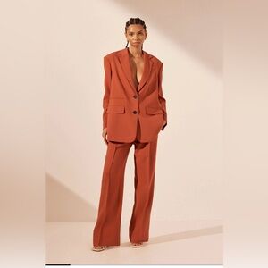 SHONA JOY  Irena Oversized Blazer Brick Orange
